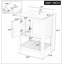 Lavabo de salle de bain élégant et moderne en céramique 24 po avec tablette ouverte et cadre en bois massif brun (OLD SKU: JL000004AAD-1)