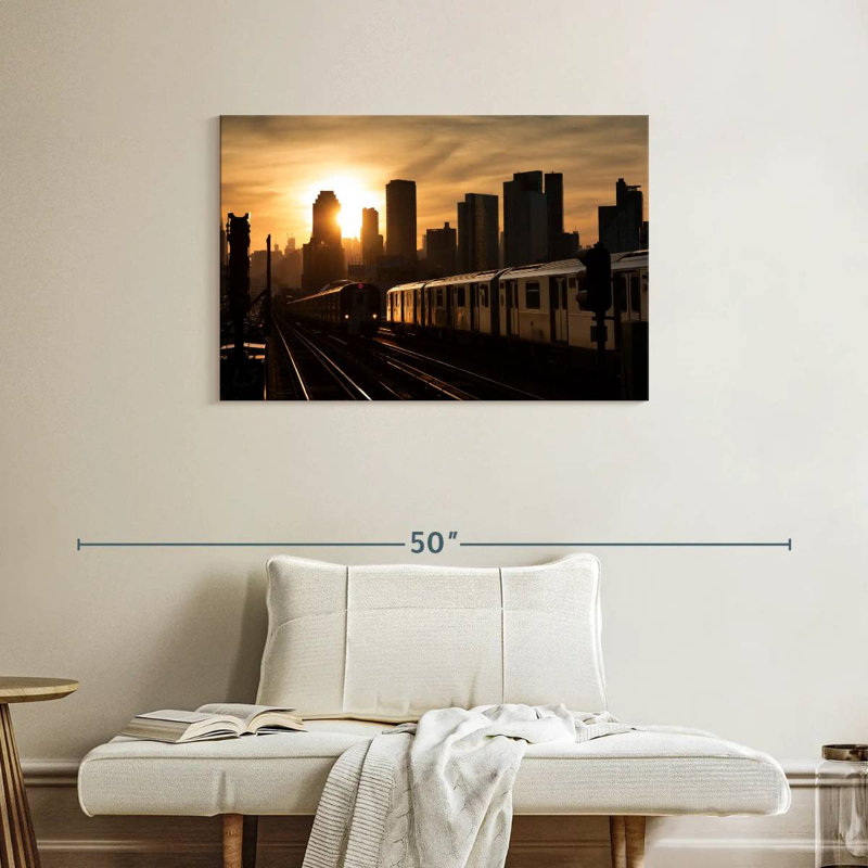 Sireci NYC Subway Sunset, 24" H x 36" W
