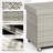200 Gallons Water Resistant Wicker Deck Box with Wheels in Gray