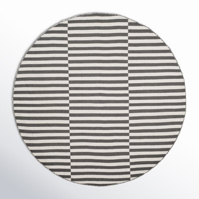 Ilona Ivory Gray Striped Cotton Rug