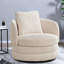 Fauteuil demi-tonneau pivotant moderne Chenille