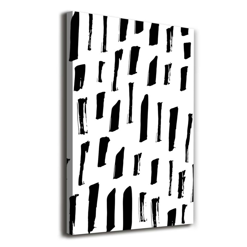 Black and white spots 1 Piece Wrapped Canvas Wall Art