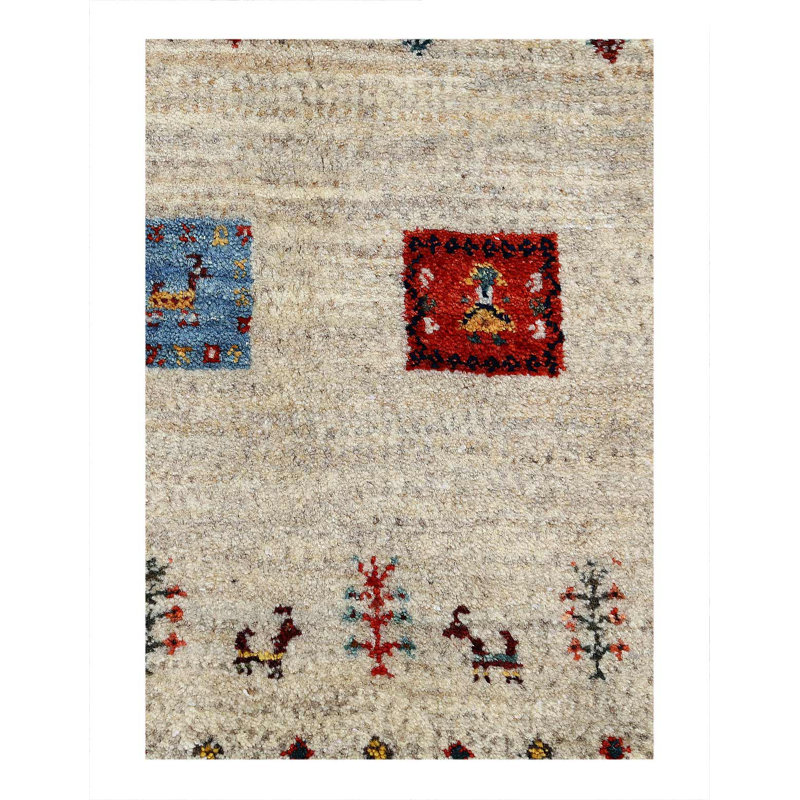 Persian hand knotted Gabbeh Loribaft 2'2"X 3'1"