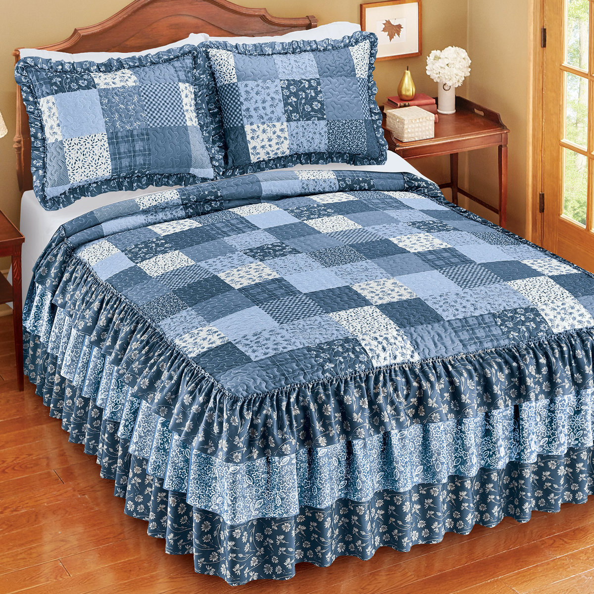 Winston Brands Classic Patch Triple Ruffle Bedspread & Reviews ...