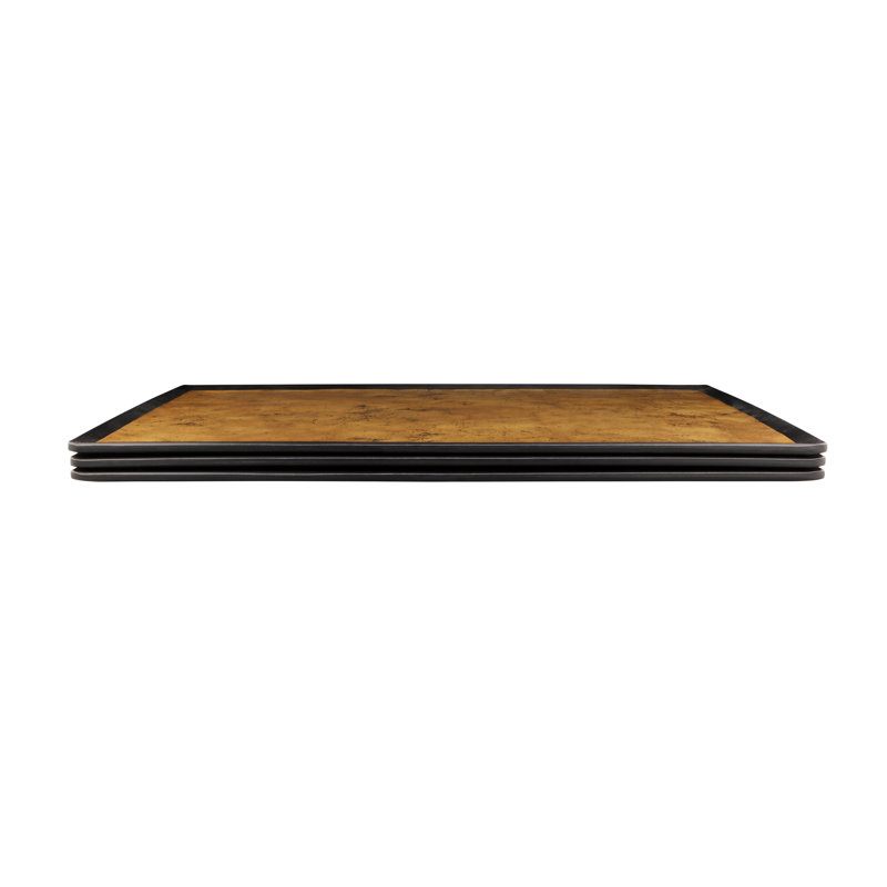 Elite Global Solutions Kobe Melamine Tray, Gold, 0.5" H x 20.75" W x 12.75" D