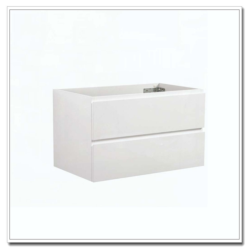 Armoire murale avec deux tiroirs préassemblés, Blanc