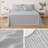 Bedsure Twin/Twin-XL Burgundy Pintuck Bed-in-a-Bag - Light Gray Pinch Pleat Comforter Set with Sheets, Pillowcases & Shams for Dorm Room(Set of 5)-105523218-105523229