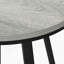 Table d'appoint, côté, rond, bout, table de chevet, lampe, stratifié gris, métal noir, contemporain, moderne-1290665494