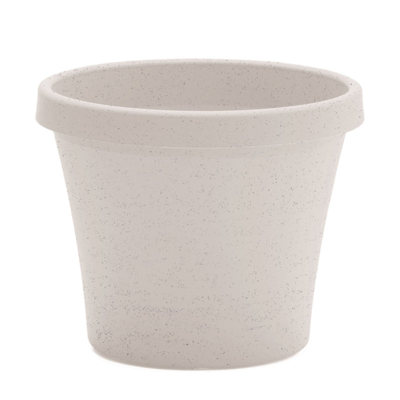 Terra Traditional Plastic Indoor/Outdoor Pot Planter, 12.75" H x 15" W x 15" D, Vanilla Bean