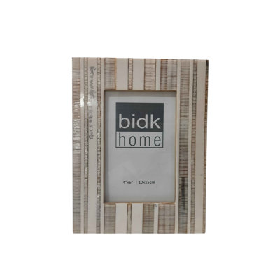 White & Light Grey Resin Picture Frame