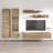 Villard 100" Modern Floating Wall Mounted Entertainment Center with 16-Color LED Lighting, High Gloss Finish-482554310