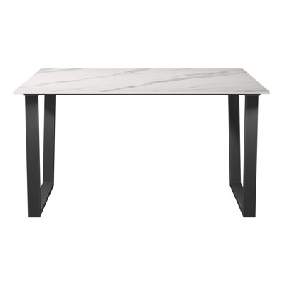 Chancler Rectangular Dining Table with Steel Base
