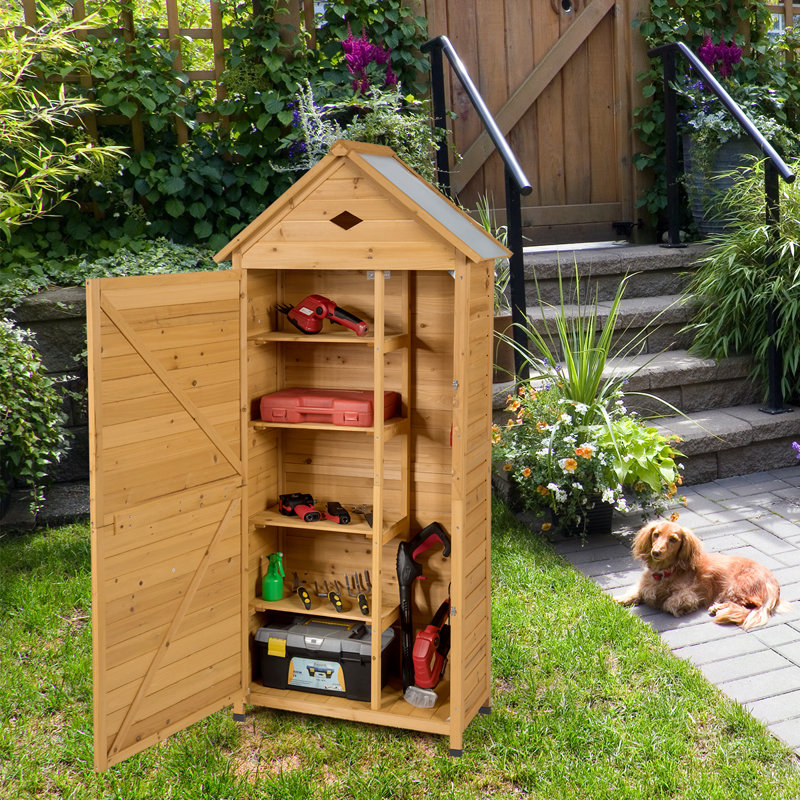 Outdoor Garden 70" Hx 32" W Vertical Tool Shed