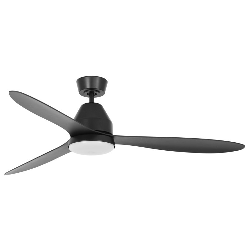 Lucci 142cm Ceiling Fan with Light Kit, Black, Black