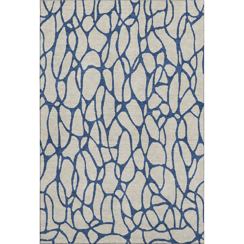 Premium Machine Washable Guada AMF1023 Geometric Rug, Rectangle 2'6" x 3'10"