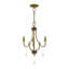 Lustre classique à 3 lumières de style bougie avec détails en cristal Danaleigh-774031440