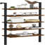 Aaria 180cm H x 28cm W Iron Floating Bookcase-576534585-576534586