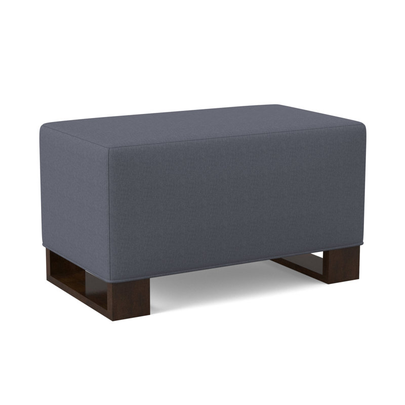 Buttress Ottoman, American Walnut, Elise Harbor 100% Polyester