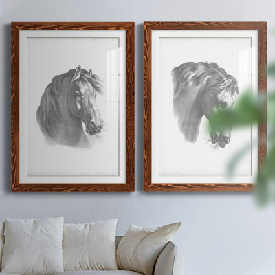 " Equestrian Blueprint II " 2 - Pieces Painting Print