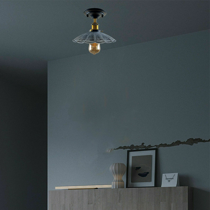 Kurth Semi Flush Mount, Brushed Silver