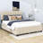 Seemab Upholstered Platform Bed with 2 Drawers, Trundle and Slats-28629586
