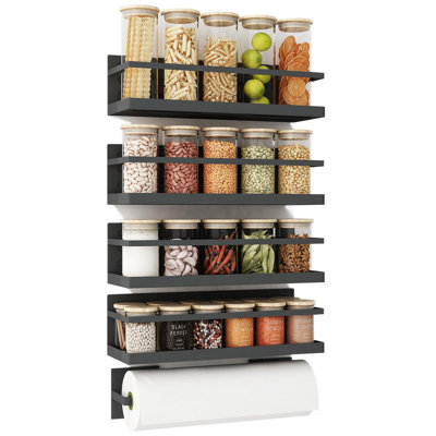 Support à épices magnétique pour réfrigérateur Tablette à réfrigérateur magnétique pour organisateur d'épices de cuisine