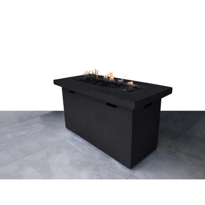 Fiber Reinforced Concrete Propane Outdoor Fire Pit Table