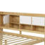 Lit de jour en L avec solutions de rangement pour lit simple - fini blanc naturel