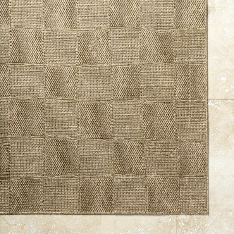 Corderra Checkered Indoor / Outdoor Rug, Rectangle 7'10" x 10'