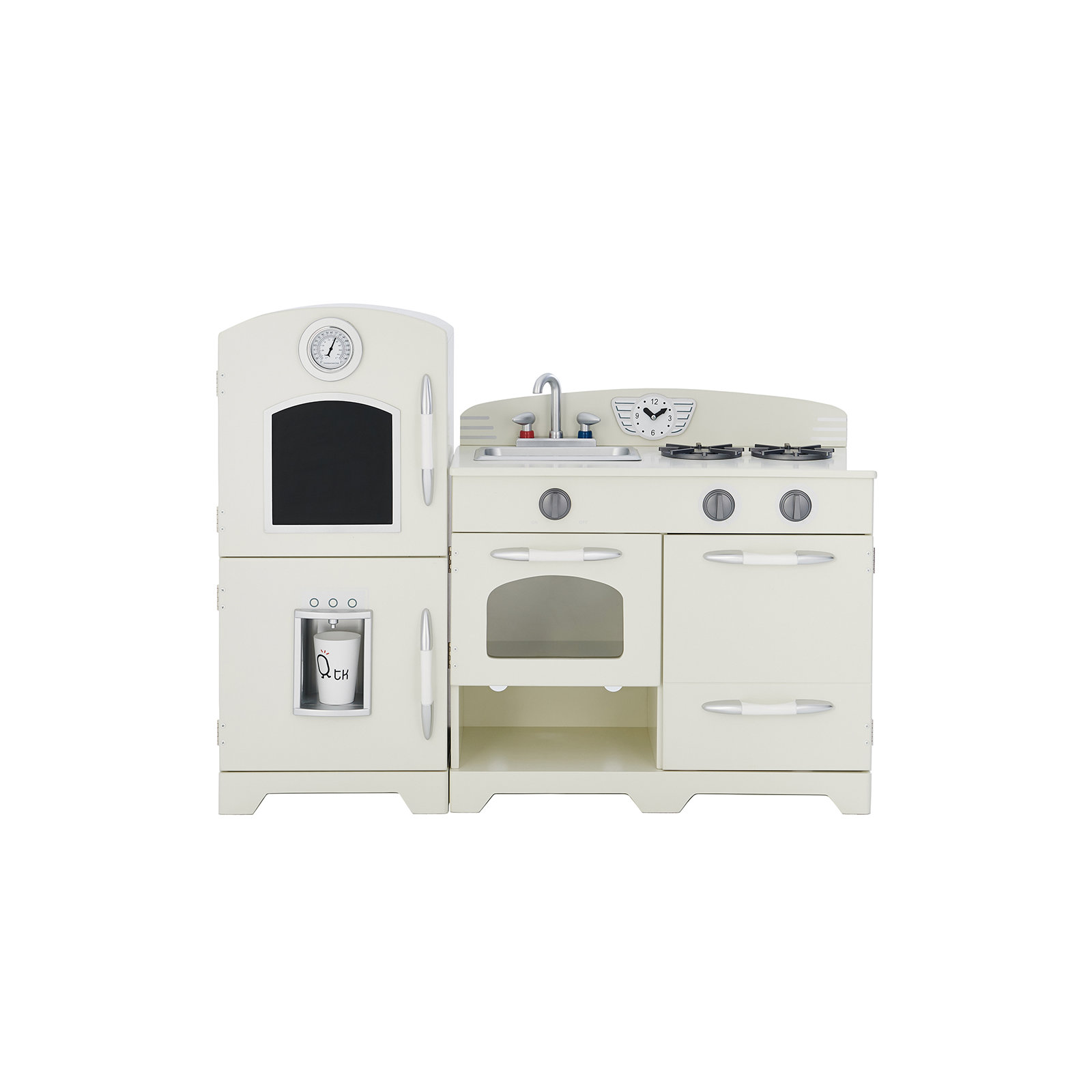 Teamson Kids Little Chef Fairfield Wooden Play Kitchen, White, White