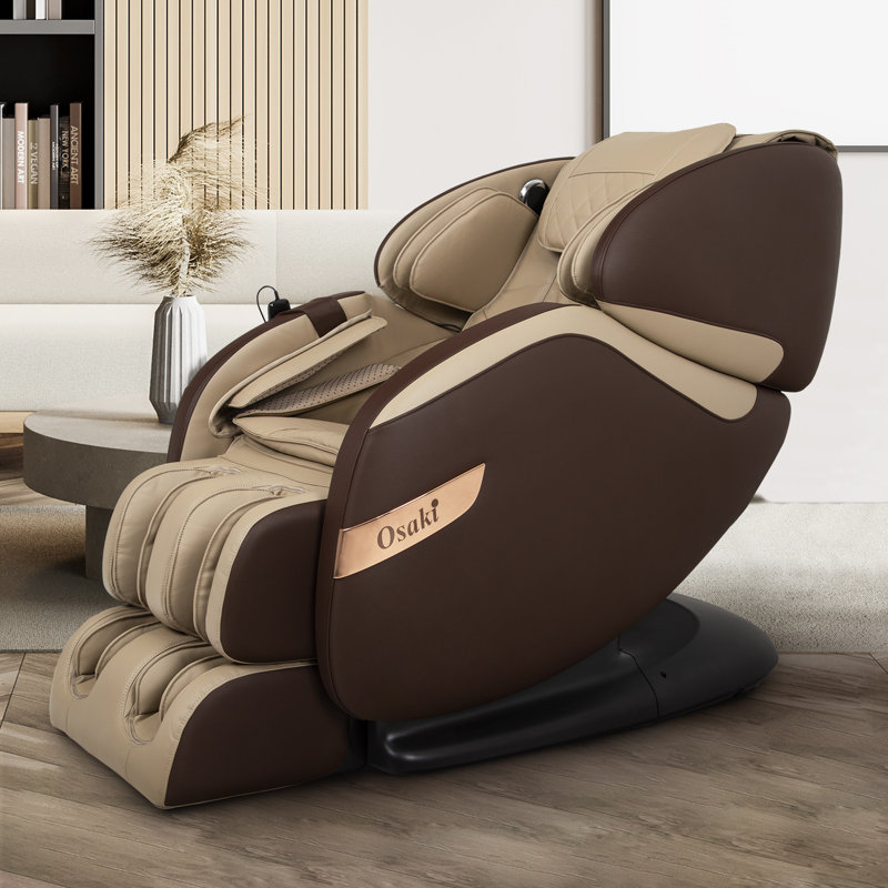 Fauteuil de massage Titan OS-Champ, Brun / similicuir crème