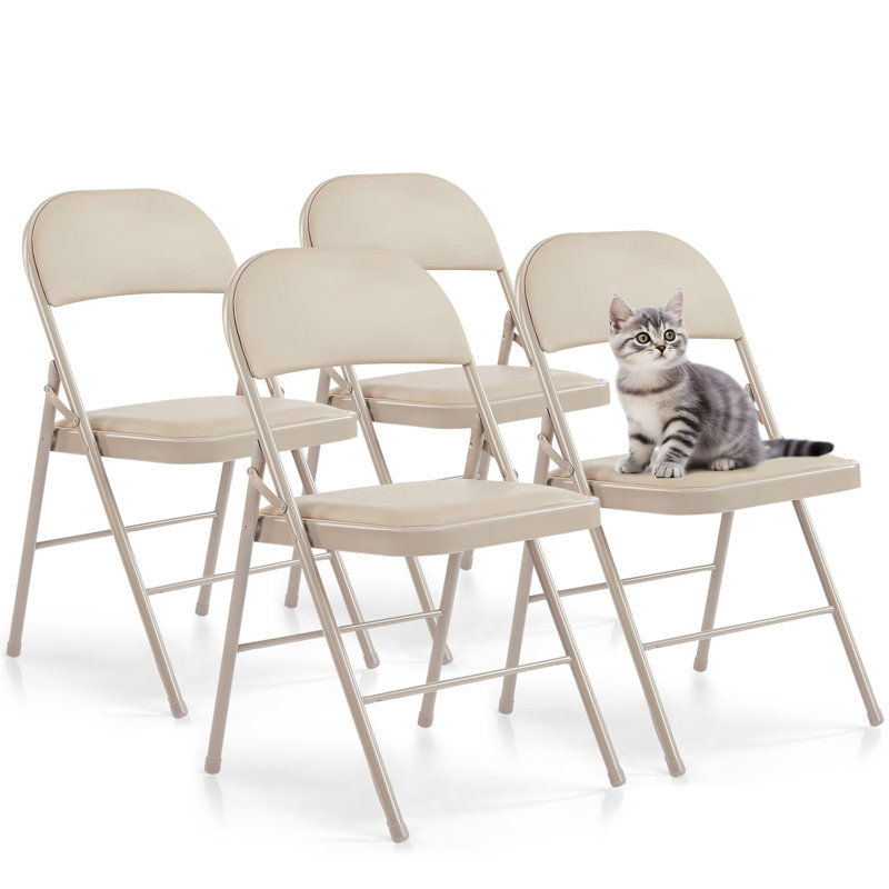 Chaises pliantes en cuir synthétique Crossland, Kaki