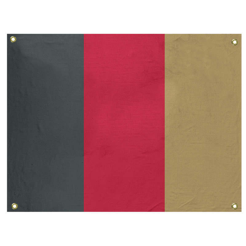 Tapisserie de polyester Las Vegas, Gris acier / rouge / doré, H 26 po x l 36 po x P 1 po