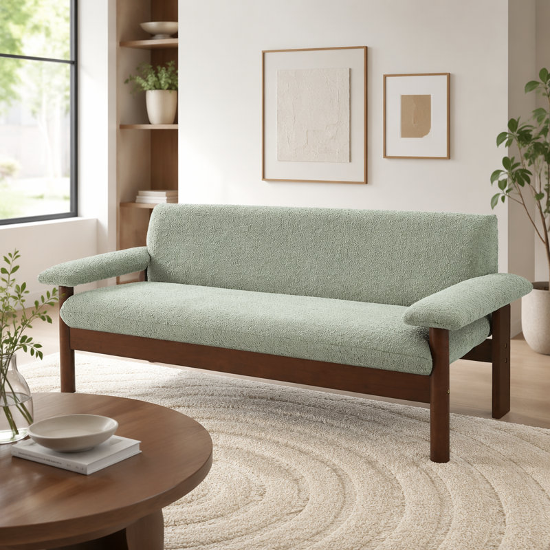 Causeuse 72,8 "avec coussins d'accoudoirs, Vert