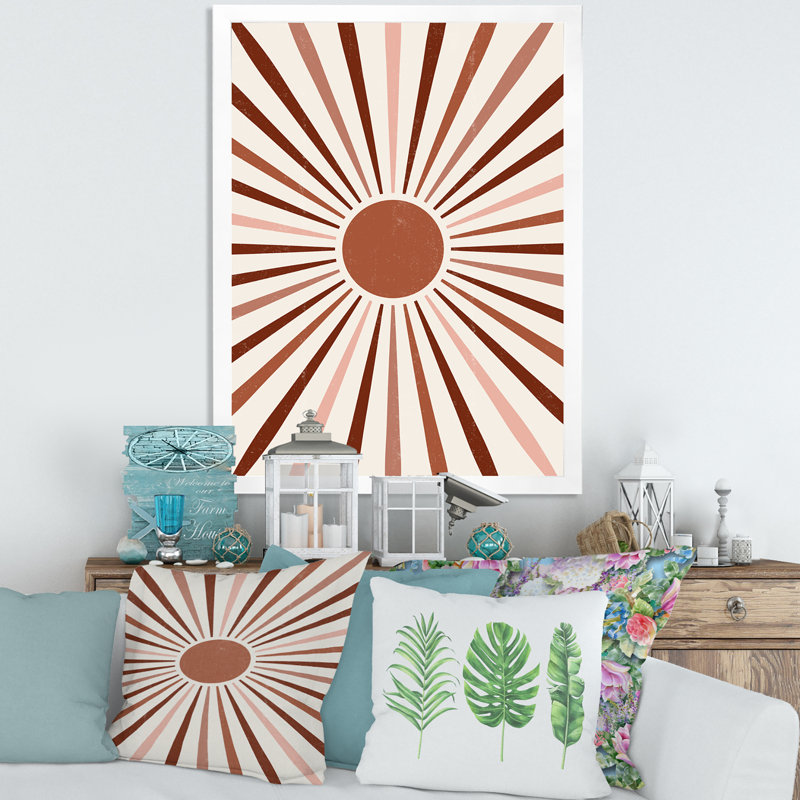 Geiant Radiant Sun - Impression sur toile, Toile blanche encadrée, H 20 po x l 12 po x P 1,5 po
