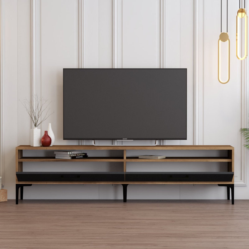 Keikei Unfinished TV Stand, Black