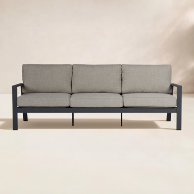 AEGEAN 80" Metal Outdoor Couch With Cushions by Real Flame