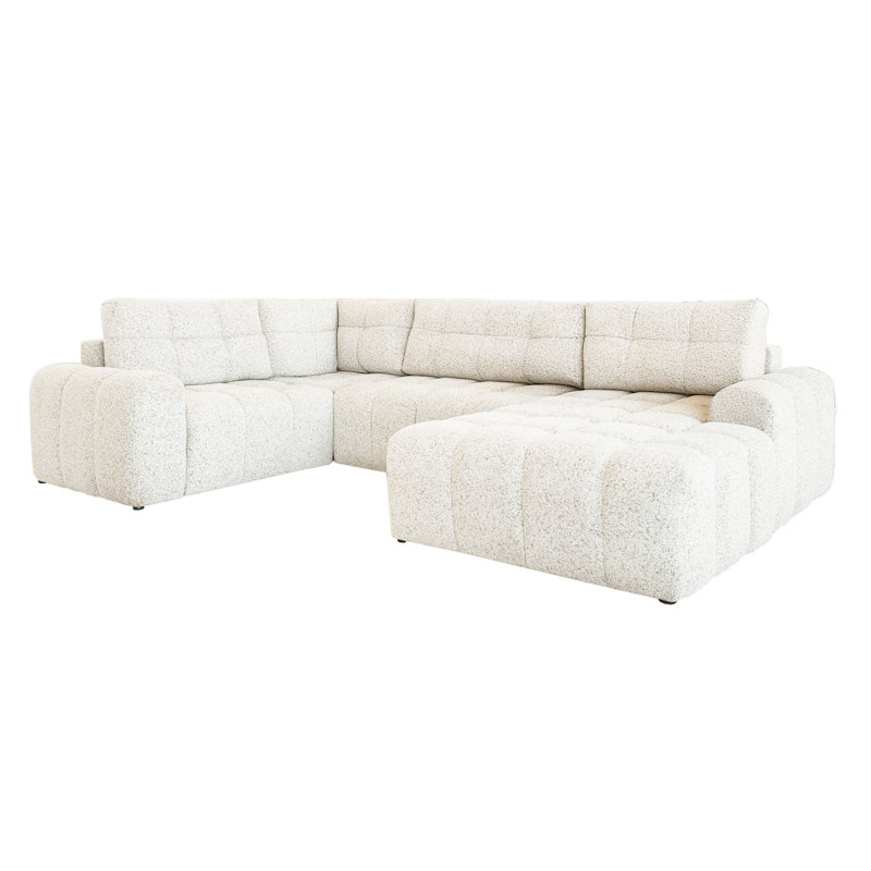 8 Seater Sofa Bed, Right -sided, Beige