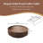 Walnut Round Coffee Table with 2 Hidden Storage Drawers for Living Room or Home Office-8353914