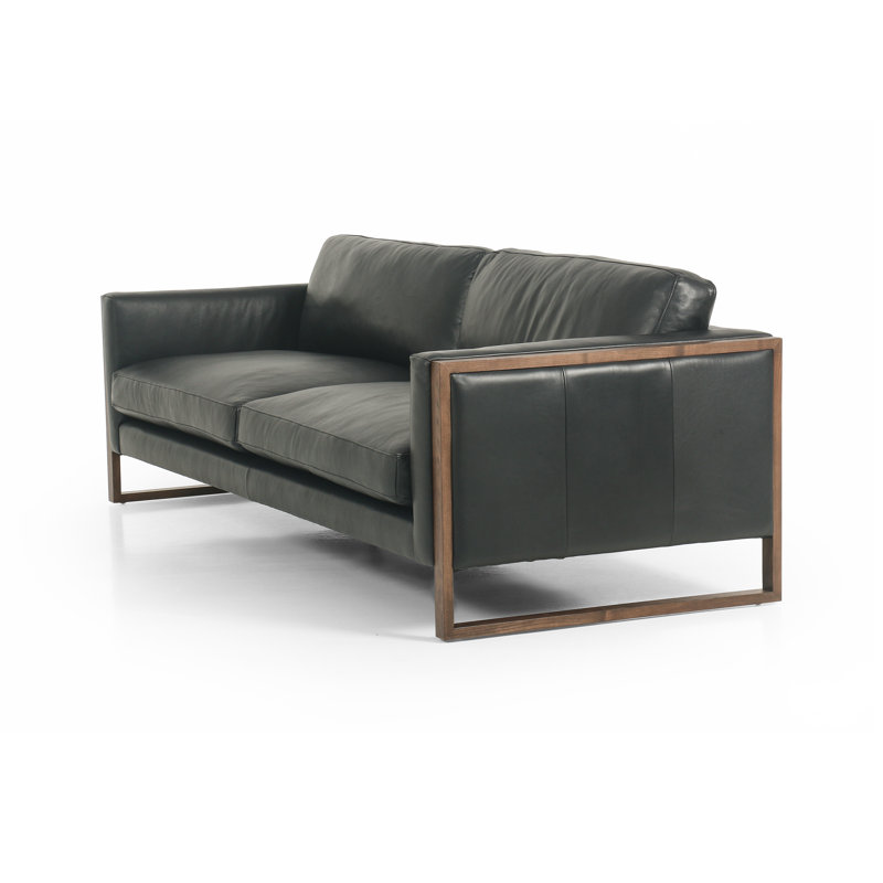Burcker 97" Leather Sofa