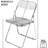 Chaise pliante en acrylique transparent avec structure chromée-526095617