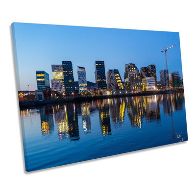 Oslo Norway Skyline - Wrapped Canvas Print
