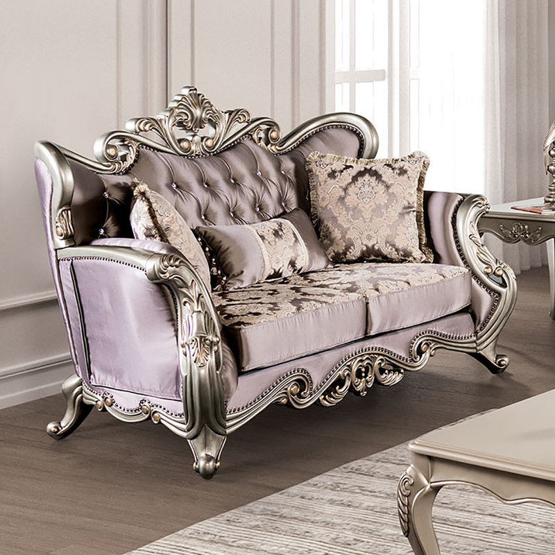 Causeuse Dyllon, Mauve, Doré
