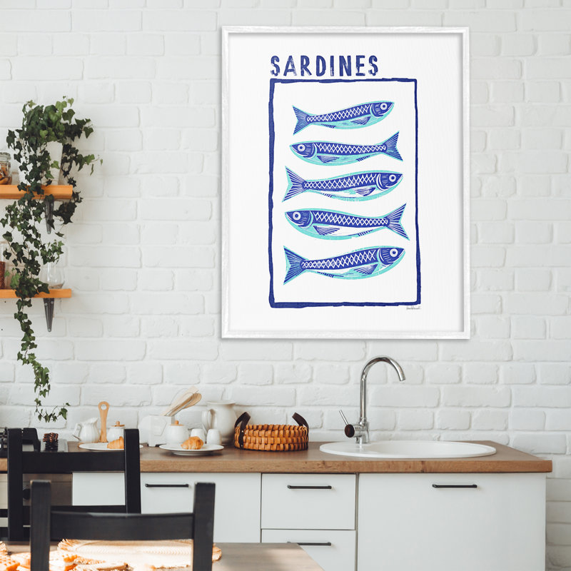 Giclée encadrée, par Amanda Greenwood, H 30 po x l 24 po, Giclée encadrée blanc bord de mer