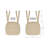Golden Wheat Gingham Cotton Chair Pad - 15.5x17 Cushioned Seat Cushion - -153513420