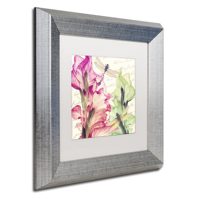 Jadaya «Dragonfly Morning II», impression encadrée, H 11 po x l 14 po x P 0,5 po, Blanc