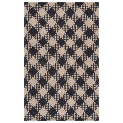 Tapis à carreaux performance tissé à la main Natural Fibre Couture 105