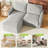 Modern Corduroy 2 Seater Sofa with Ottoman-747101508