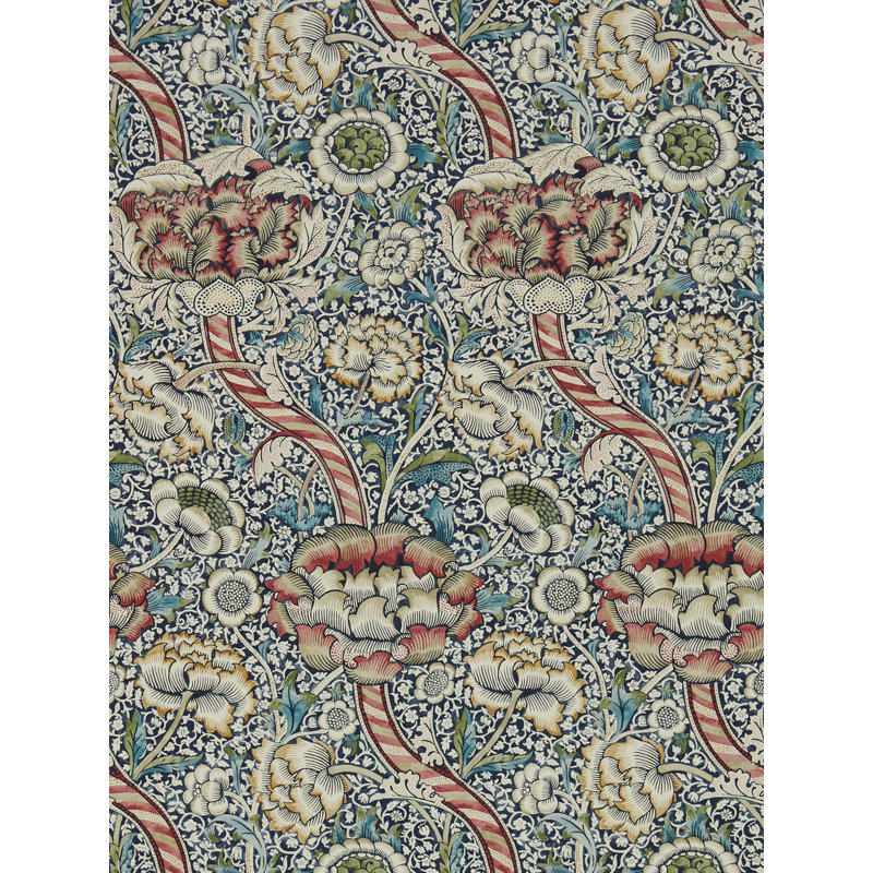 Wandle Wallpaper, Indigo/Madder