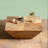 Retro Walnut Solid Wood Free form Coffee Table
